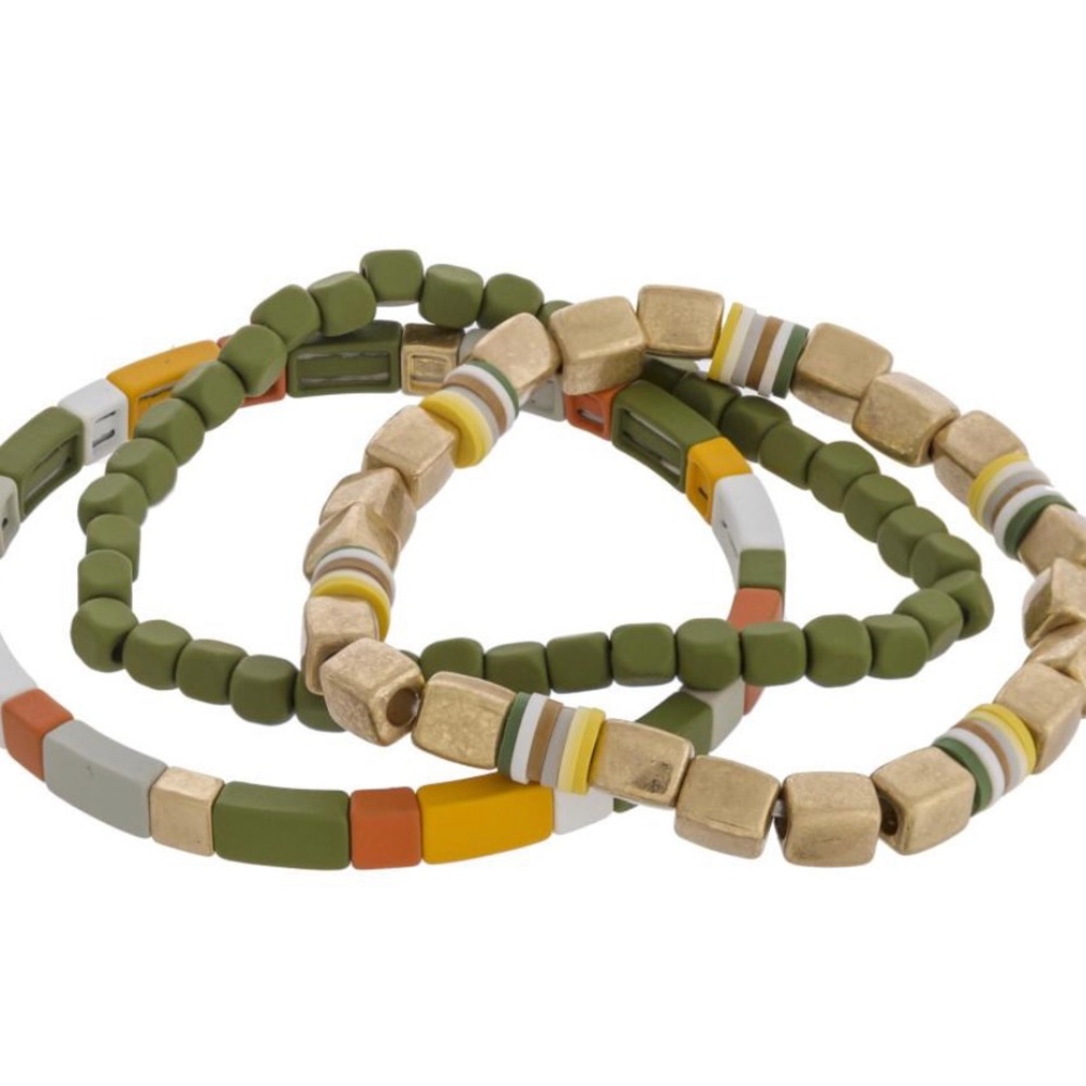 Color block stack- Olive - Picture 4 of 4